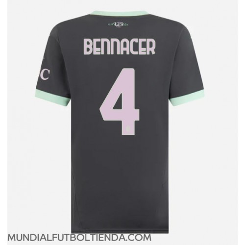 Camiseta AC Milan Ismael Bennacer #4 Tercera Equipación Replica 2024-25 para mujer mangas cortas